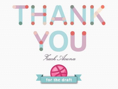Thank You dribbble invite thank you thanks