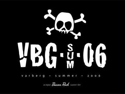 Varberg summer 2006 bone skull summer t shirt varberg