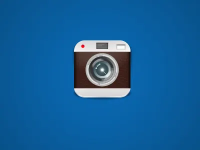 Camera Icon apple brown camera icon ios iphone jonas streit leather photoshop psd silver streit