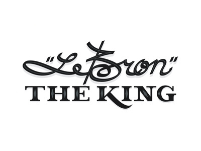 LeBron - the King basketball lebron typography