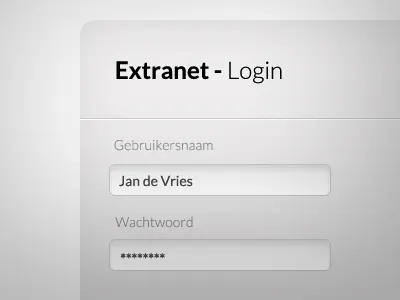 Login extranet input login name password