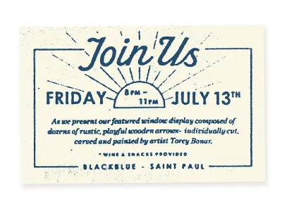 Installation Card beer job blackblue clothing cults event flyer friend minneapolis riso saint paul texture window installation