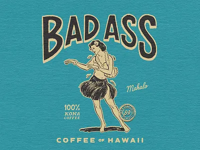 Bad Ass Coffee Merch Design brand design brand identity branding coffee branding coffee design coffee merch design graphic design graphic designer hawaii branding illustration logo logo design merch merch design