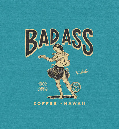 Bad Ass Coffee Merch Design brand design brand identity branding coffee branding coffee design coffee merch design graphic design graphic designer hawaii branding illustration logo logo design merch merch design