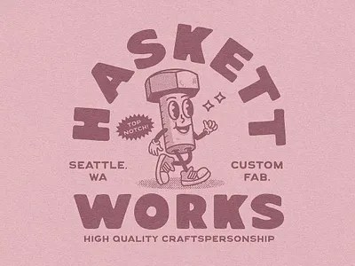 Hasket Works Merch Design brand design branding graphic design graphic designer illustration logo logo dsign merch merch design seattle branding seattle design seattle merch washington branding