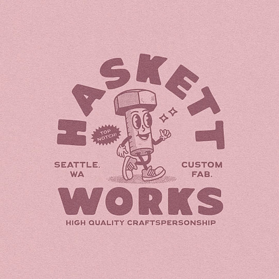 Hasket Works Merch Design brand design branding graphic design graphic designer illustration logo logo dsign merch merch design seattle branding seattle design seattle merch washington branding