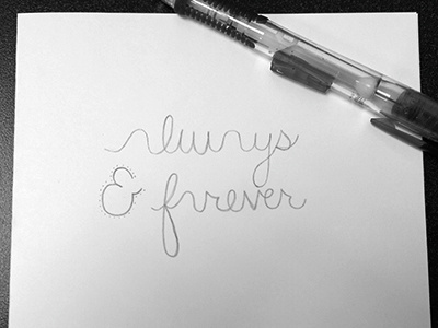 Always & Forever ampersand cursive experiment handwritten script type