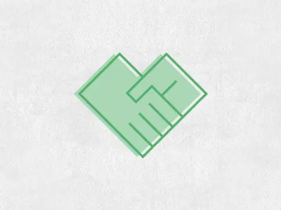 Logo time caring hands heart logo nurturing