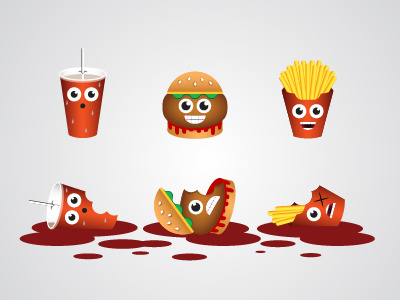 Extra Value Meal Sprites diet extra value meal food illustration sprites video game violence