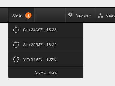 Header Drop buttons ui