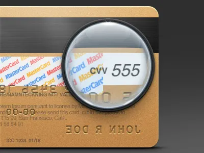 Magnifying Glass card credit glass magnifying