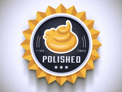 Life Badge - Polished badge icon illustration vector