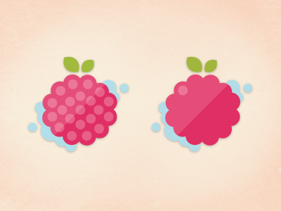 Raspberry bubbles fruit icon illustration logo raspberry vector