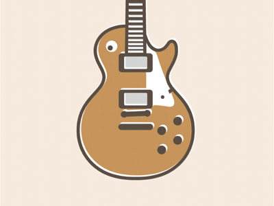 Les Paul gibson guitar illustration instrument les paul music