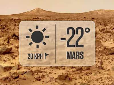 Weather Notifier mars notification orange pop up space sunny ui weather