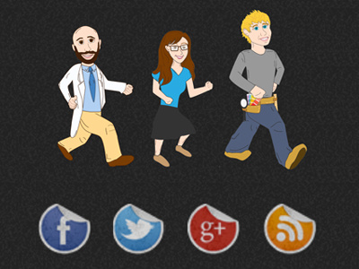 Follow Us Illustration custom illustration tablet