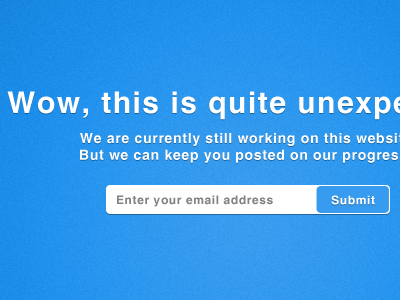 Website under construction blue construction design email enter form input submit ui ux web
