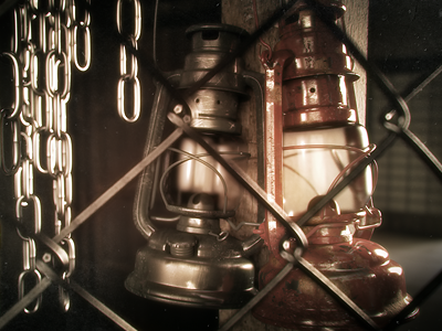 Lanterns 3d c4d cinema 4d dof lantern render vray