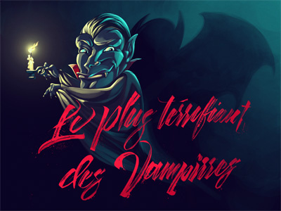 Vampirre calligraphy illustration vampirre