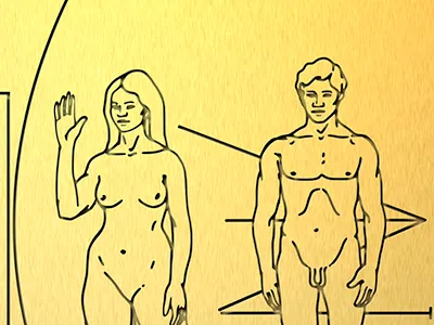 Something is weird on Pioneer10 emboss equality gender gold plate poster space