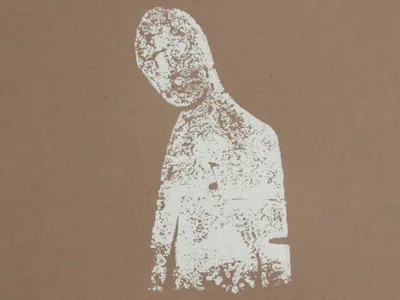 Music Heart Woodblock Print handmade illustration minimal music print wip