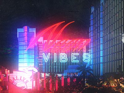 Neon Vibes 80s flashy glow neon retro vegas vibe
