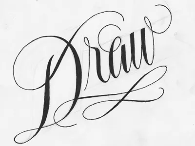 Draw Doodle hand drawn lettering type