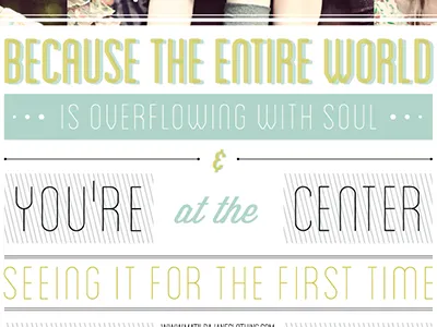 MJ Postcard postcard quote typography