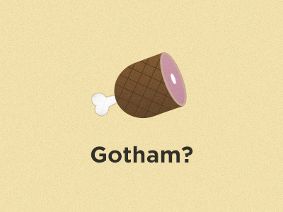 Gotham? ham letters meat typo