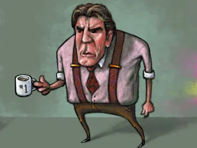 Big Boss book art character digital painting fantasy illustration