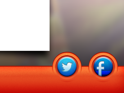 Share on Twitter and Facebook blackberry brand buttons facebook fb graphic user interface icon logos social networks tweet twitter ui