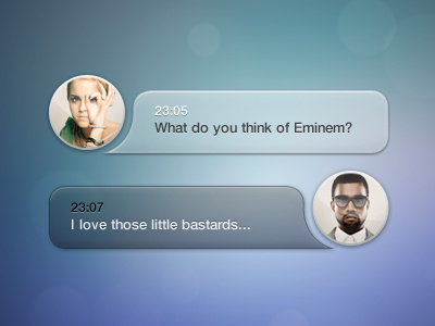 Speech Bubbles blue bubbles chat clean dark emma watson free get it joke kanye west psd speech white