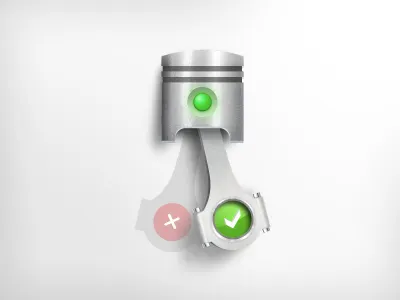 Piston On/Off switch metal off on silly steel switch texture