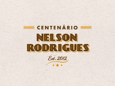 Centenário Nelson Rodrigues books brasil brazil centenary custom type lettering logo logo design logotype nelson rodrigues type typography vintage