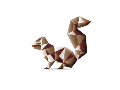 Squirrel Logo cubist illustration logo squirrel