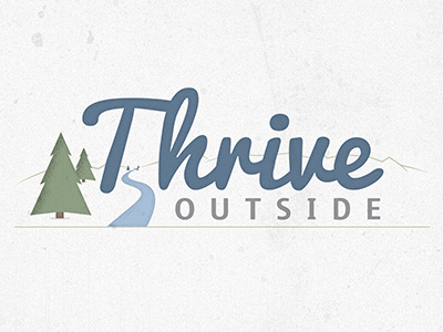 Thrive Outside Logo logo design outdoors thrive trees