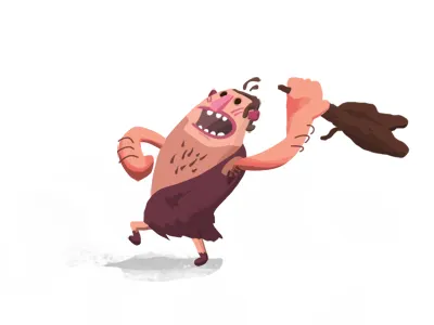 Neanderthaler character neanderthaler