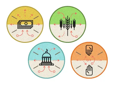 Econ Icon 1 business food government icons illustration money wheat