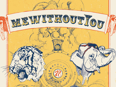 mewithoutYou Circus Poster circus gig poster mewithoutyou screen print silk screen