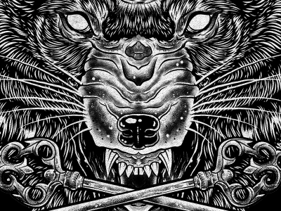 Wolf design drawing illustration