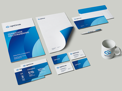 Light Climate air conditioning branding corporate identity stuff