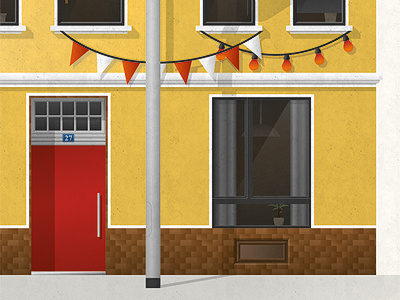 Our House house illustration party