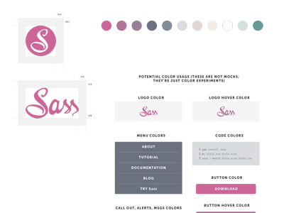 Color Study aqua color gray grey logo magenta mark pink purple s sass team sass design teamsassdesign turquoise