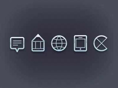 Pictograms for the digital studio website design icon icons pictogram silver ui vector web