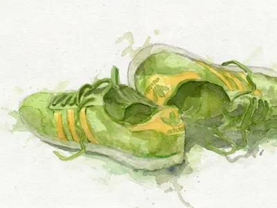 Adidas Gazelle adidas gazelle illustration trainers watercolors