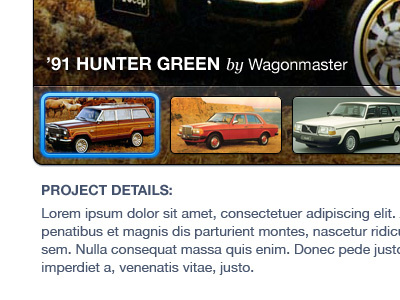 Image slider glow image slider selected