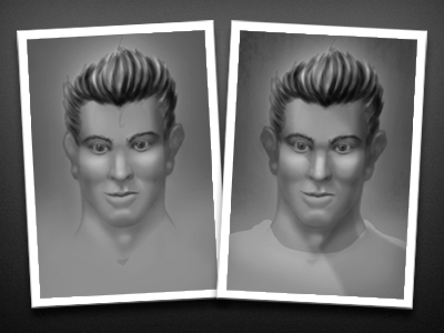 Portrait - Stage 3 greyscale illustration photoshop