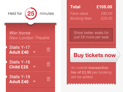 Basket Ticket Feed basket theatre ticket