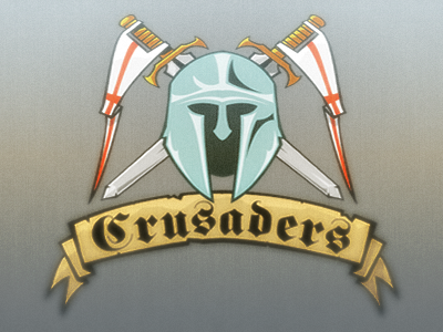 Sports badge - warmup exercises #3 armour banner flags gothic green grey helmet sword