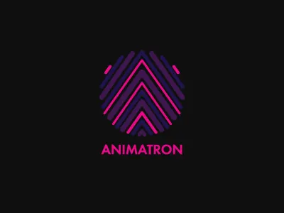 Logo Dribbble circle dark lines logo neon purple sign strokes